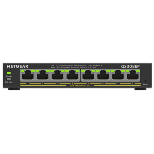 8PT GE PLUS SWCH W/ POE+